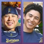 比較画像 左：若月健矢選手 右：中尾明慶さん