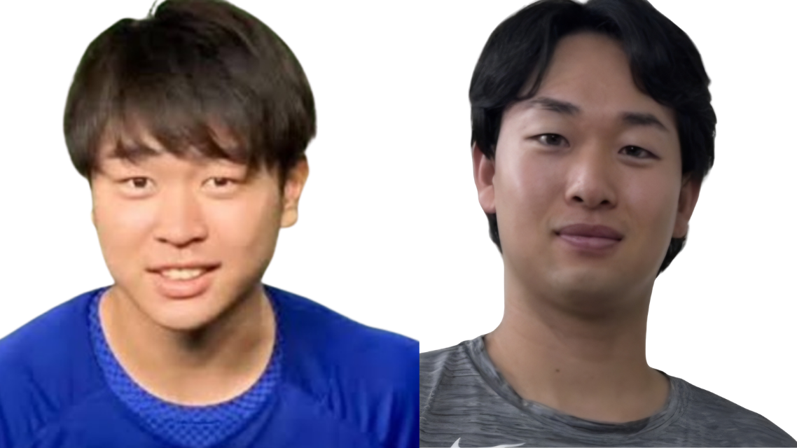 比較画像左：髙橋宏斗投手 右：山崎伊織投手