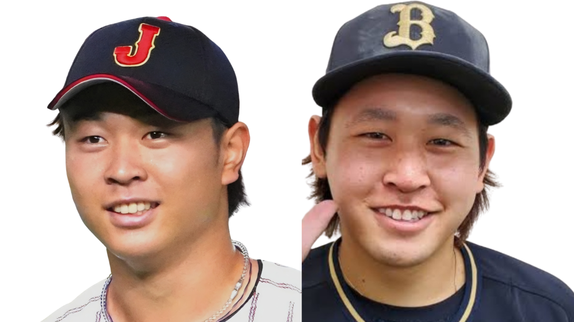 比較画像左：髙橋宏斗投手 右：宮城大弥投手