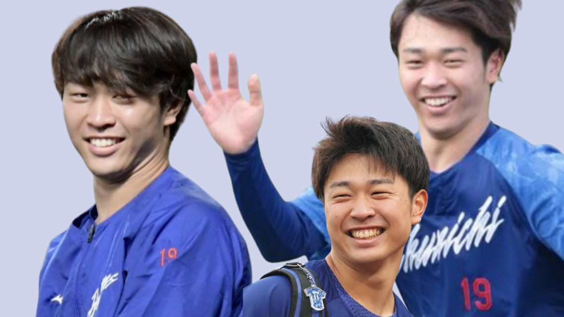 リラックスした表情の高橋宏斗投手のコラージュ画像