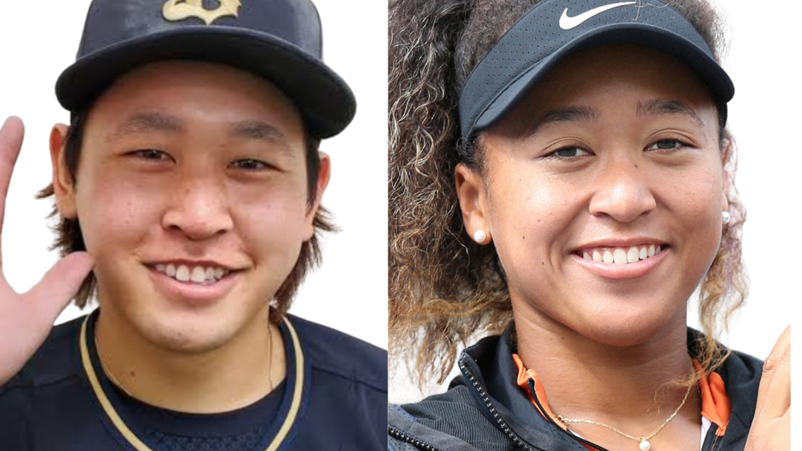 比較画像左:宮城投手 右:大坂なおみ選手