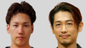 比較画像左：吉田選手 右：ディーン・フジオカさん