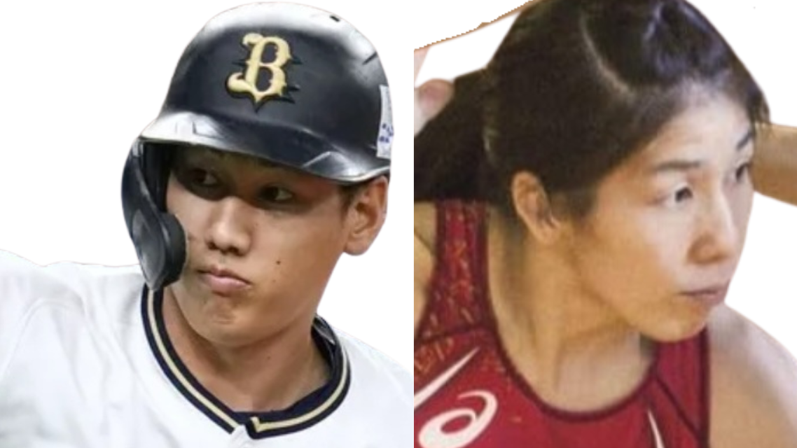 比較画像左：吉田選手 右：現役の頃の吉田沙保里さん