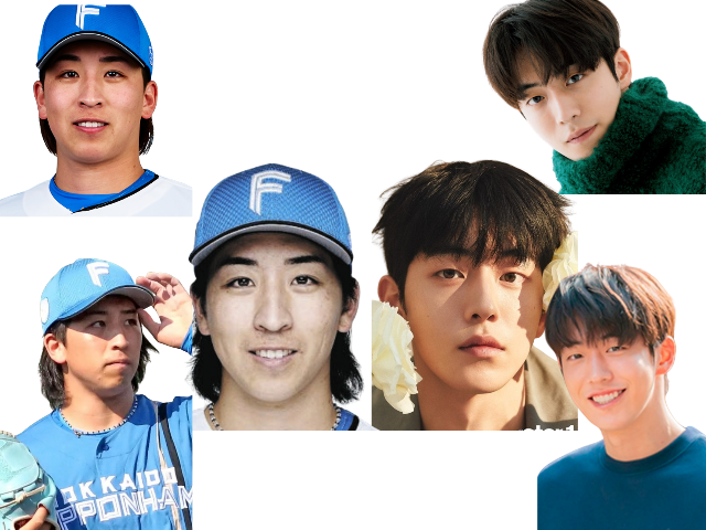 細野投手とナム・ジュヒョクさんのコラージュ画像