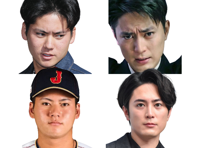 比較画像左：金丸投手 右：間宮祥太朗さん