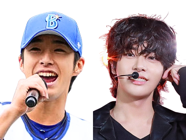 比較画像左：度会選手 右：ジェイクさん