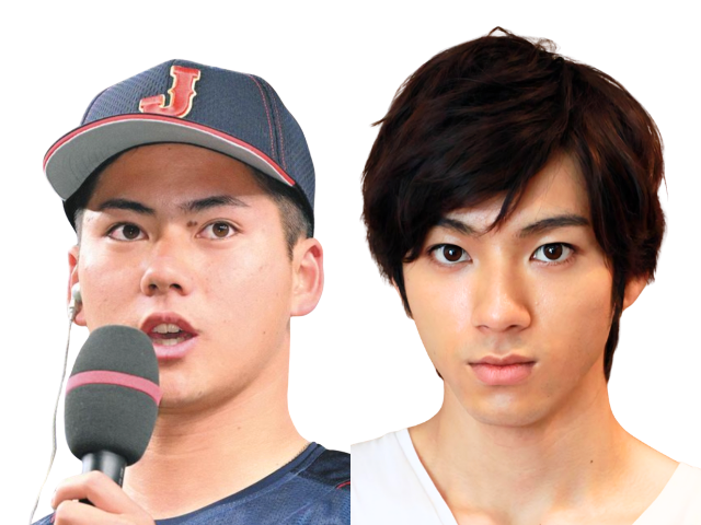 比較画像左：金丸投手 右：山田裕貴さん
