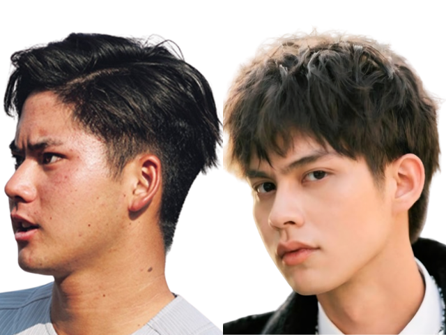 比較画像左：金丸投手 右：ブライトさん