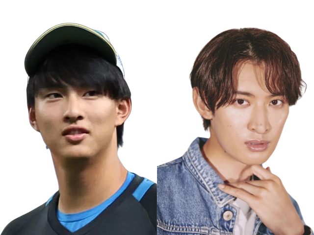 比較画像左：達投手 右：向井康二さん