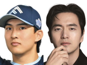 比較画像 左：達投手 右：イ・ジヌクさん