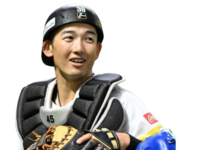 ホークスのユニフォーム姿の山本選手
